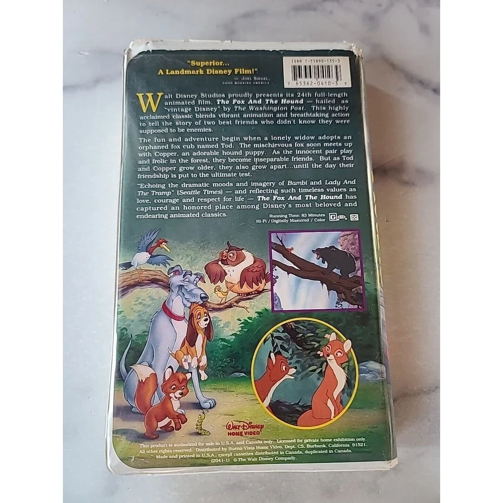 The Fox and the Hound (VHS, 1994)